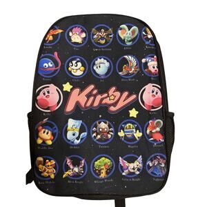 Kirby Cartoon Game Student School Backpack For Girls Boy
